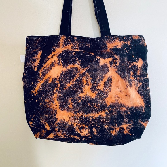 Save Our Seas Custom Bleach Dyed Black Tote - Picture 3 of 5